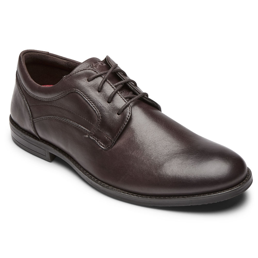 Oxfords Rockport Hombre Mexico - Mykel Plain Toe Marrom - ETYIM4203